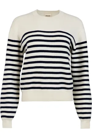 Khaite Viola striped cashmere jumper