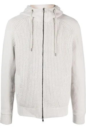 HERNO Zip-fastening wool hooded jacket