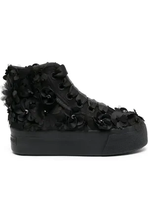 Viktor & Rolf X Superga flower-embellished high-top sneakers