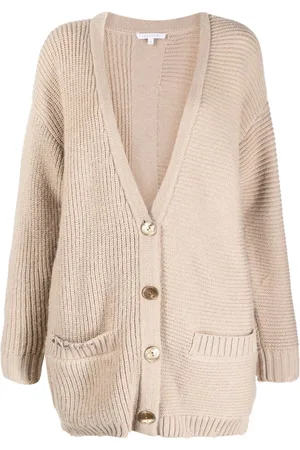 Patrizia Pepe Logo-patch piercing-appliqué cardigan