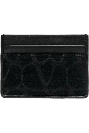 VALENTINO GARAVANI Toile Iconographe leather-detail cardholder