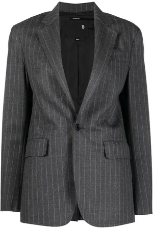 R13 Pinstripe-pattern single-breast blazer