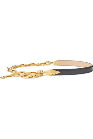Jimmy Choo Logo-engraved leather belt