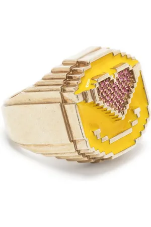 Natasha Zinko Pixel Smile Heart ring
