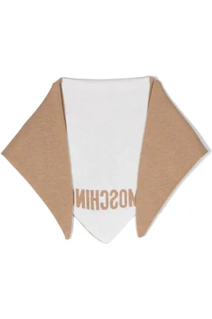 Moschino Intarsia-knit logo scarf