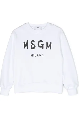 Msgm Logo-print cotton sweatshirt