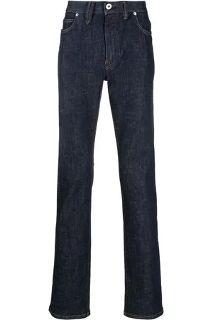 BRIONI Logo-patch straight-leg jeans