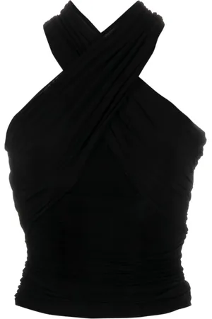 Saint Laurent Halterneck ruched top