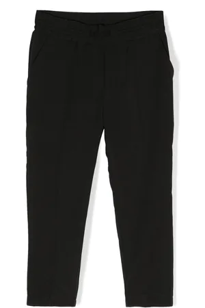 Msgm Logo-waistband straight-leg trousers