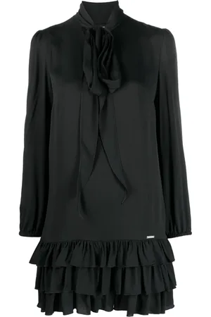 Dsquared2 Pussy-bow ruffle-trim minidress