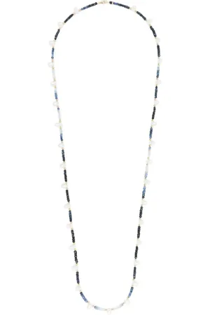 JIA JIA 14kt yellow gold Arizona sapphire and pearl beaded necklace