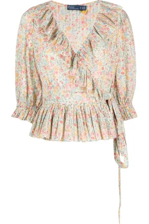 Ralph Lauren Floral-print ruffled blouse