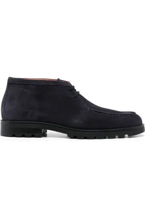 santoni Rock lace-up suede boots