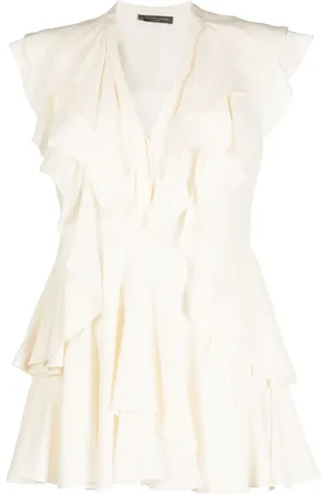 Alexander McQueen Ruffled silk blouse