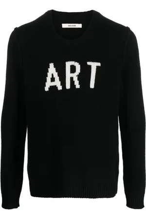 Zadig & Voltaire Kennedy intarsia-slogan wool jumper