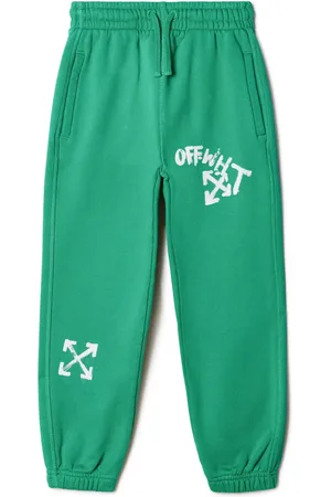 OFF-WHITE Paint Script cotton track pants