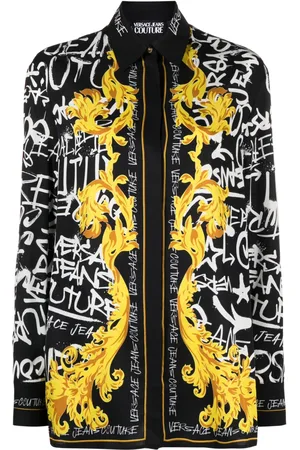 VERSACE Logo Couture print blouse