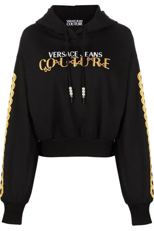 VERSACE Logo Couture-print hoodie