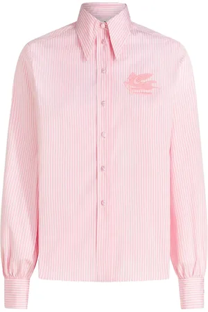 Etro Logo-embroidered striped cotton shirt