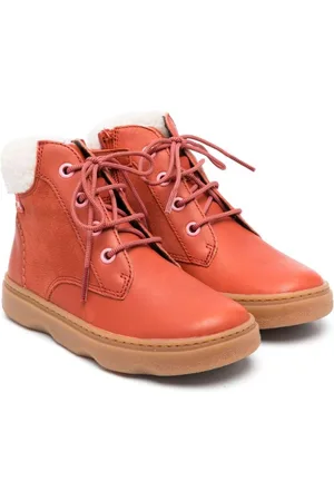 Pèpè herringbone-pattern leather boots - Red