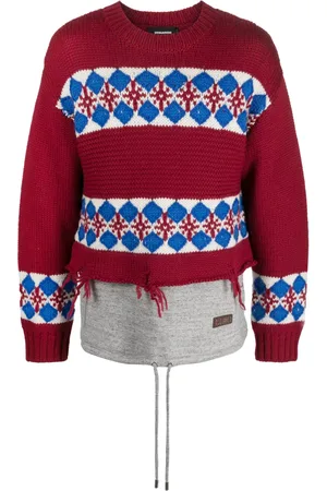 Dsquared2 Distressed-finish wool jumper