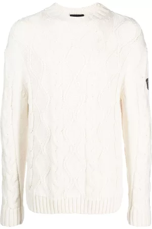 Paul & Shark Logo-patch cable-knit jumper