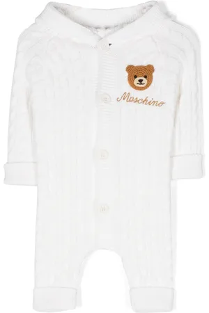 Moschino Teddy bear-patch knitted romper