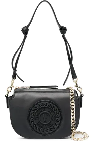 VERSACE Embossed-logo crossbody bag