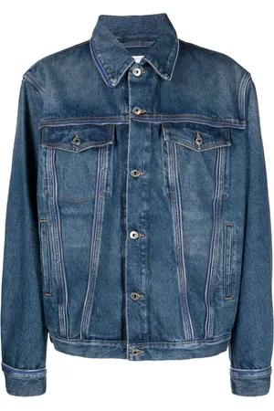 OFF-WHITE Zip-embellishment denim jacket