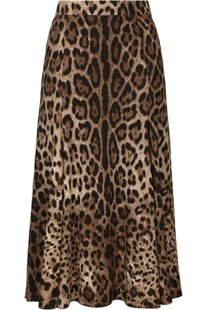 Dolce & Gabbana Leopard-print high-waisted skirt