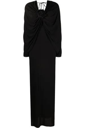 GIUSEPPE DI MORABITO Floral-appliqu?? draped maxi dress