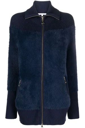Patrizia Pepe Brushed-effect ribbed-knit cardigan