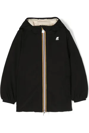 K-Way Logo-patch hooded jacket