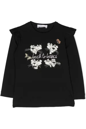 MONNALISA Pink Panther long-sleeve T-shirt