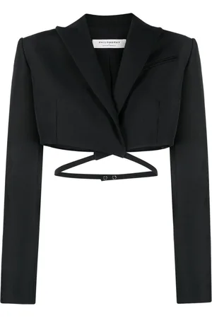 Serafini Strap-detail cropped blazer