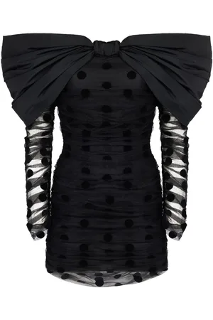 Nina Ricci Oversized-bow neckline tulle dress