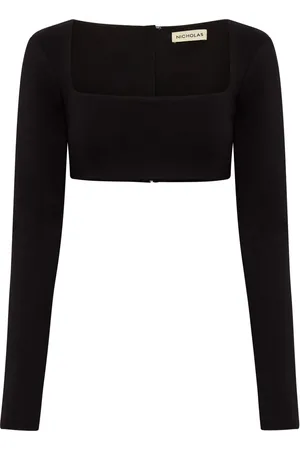 Nicholas Garima cropped long-sleeve top