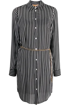 Michael Kors Stripe-print belted-waist shirtdress