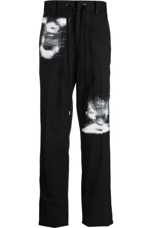 Takahiromiyashita The Soloist Graphic-print drawstring-waist trousers