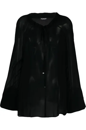 Dondup Tie-neck semi-sheer blouse