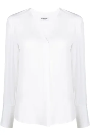 Dondup Logo-plaque V-neck blouse