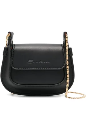 santoni Debossed-logo mini crossbody bag