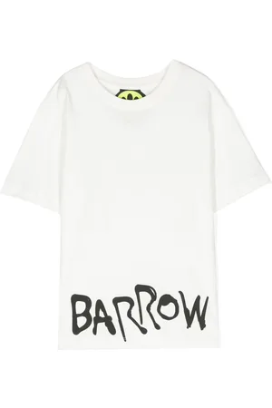 Barrow Kids logo-print paint-splatter T-Shirt - White