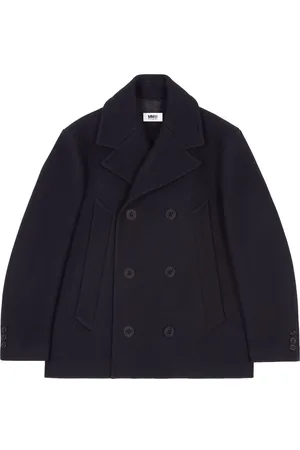 Maison Margiela Double-breasted felted peacoat