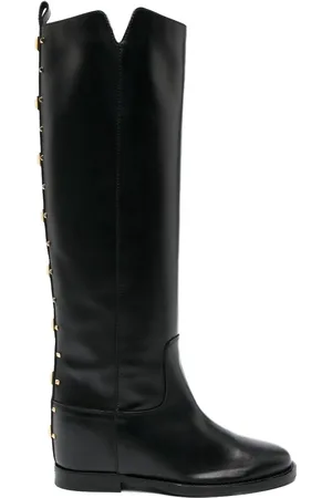 Via Roma Rockstud-detailing leather boots