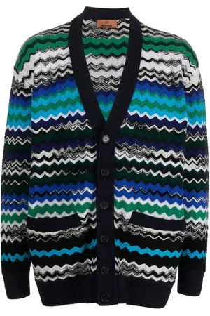 Missoni Zig-zag knitted wool-blend cardigan