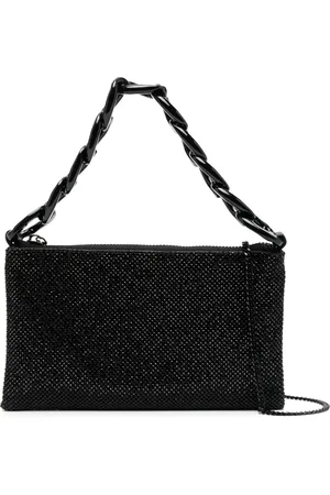 Patrizia Pepe Maxichain rhinestone clutch bag