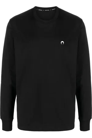 Marine Serre Logo-embroidered crew-neck sweatshirt