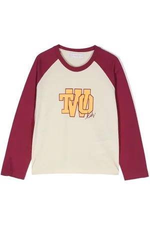 There Was One Kids Logo-print cotton long-sleeve T-shirt