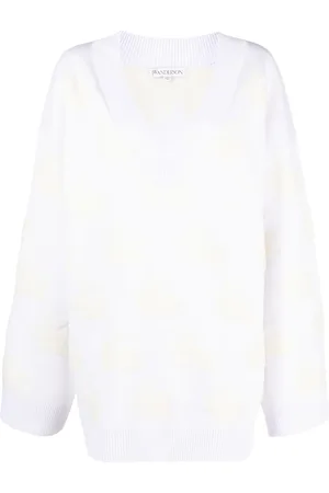 J.W.Anderson Logo-patch intarsia-knit jumper